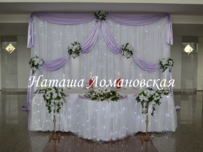 Украшение свадебного зала